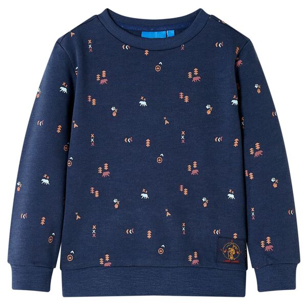 Sweatshirt pour enfants m&eacute;lange bleu marine 116