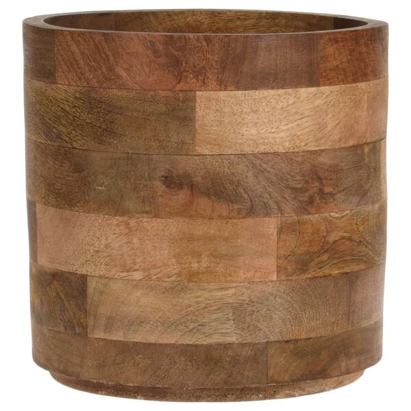 Home&Styling Ensemble de pots de fleurs 3 pcs bois de manguier massif