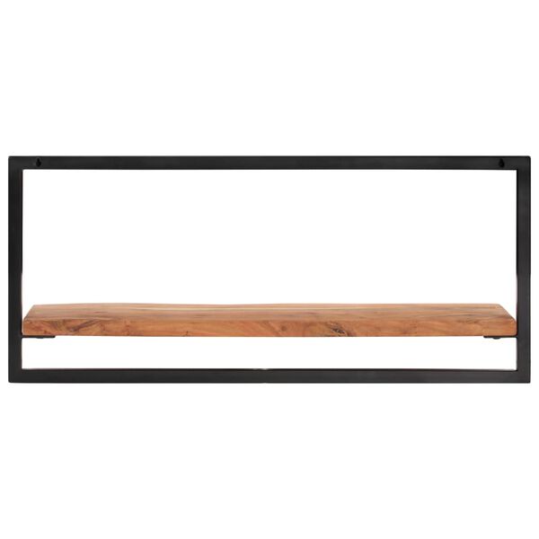 vidaXL Étagères murales 2 pcs 80x25x35 cm Bois d'acacia et acier