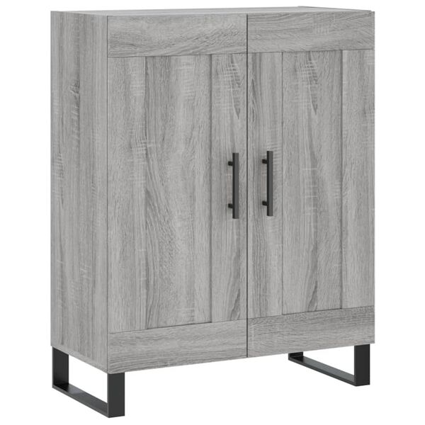 vidaXL Buffet sonoma gris 69,5x34x90 cm bois d'ing&eacute;nierie