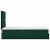 vidaXL Cadre de lit ottoman avec matelas vert fonc&eacute; 90x190 cm velours