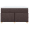 vidaXL Sommier &agrave; lattes de lit avec matelas Marron fonc&eacute; 120x200 cm