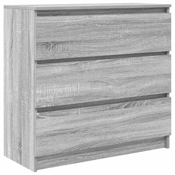 vidaXL Buffet sonoma gris 80x35x76 cm bois d'ing&eacute;nierie