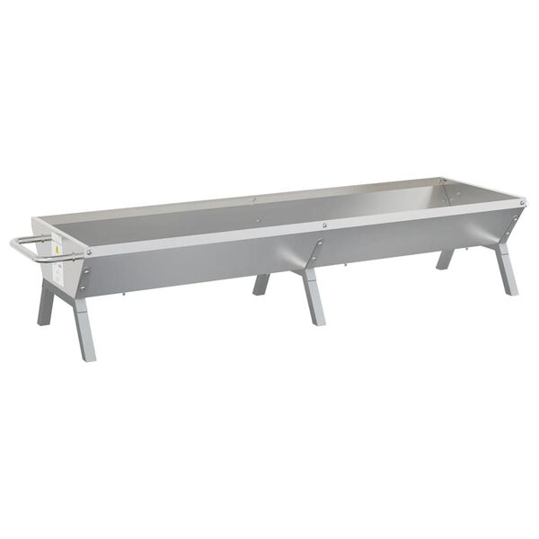 vidaXL Plateau pour barbecue Argent&eacute; 158x42x31 cm Acier inoxydable