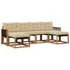 vidaXL Ensemble de canap&eacute;s d'ext&eacute;rieur 6 pc Naturel et Beige