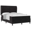 vidaXL Lit &agrave; ressorts avec matelas Noir 190 x 140 cm Velours
