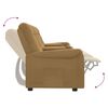 vidaXL Fauteuil inclinable avec porte-gobelets 4 places Taupe