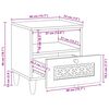 vidaXL Cabinet de chevet Beige 40 x 33 x 46 cm Bois d'acacia massif