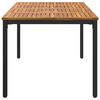 vidaXL Tables de jardin Naturel et noir 200 x 90 x 75 cm