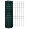 vidaXL Cl&ocirc;ture euro Acier 25 x 1,2 m Vert