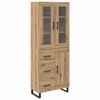 vidaXL Haut Armoire 2 pc Ch&ecirc;ne artisanal 69,5 x 34 x 180 cm