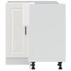 vidaXL Armoire d'angle de cuisine Porto blanc brillant bois ingénierie