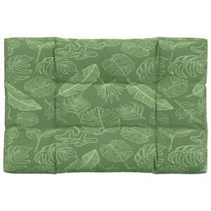 vidaXL Coussin de palette &agrave; motif de feuilles 120x80x12 cm Tissu