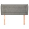 vidaXL T&ecirc;te de lit avec oreilles Gris clair 103x23x78/88 cm Velours