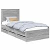 vidaXL Cadre de lit Gris Sonoma 100 x 200 cm Bois Ing&eacute;nierie