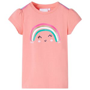 vidaXL T-shirt pour enfants corail clair 104