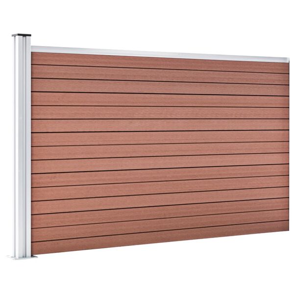 vidaXL Cl&ocirc;ture de jardin WPC 175x105 cm Marron