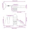 vidaXL Aire de jeux d'ext&eacute;rieur bois de pin massif