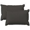 vidaXL Housse de coussin 2 pc HOUTEN Gris fonc&eacute; 30 x 50 cm