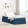 vidaXL Lit avec rangement et matelas Bleu 90 x 200 cm Polyester