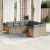 vidaXL Salon de jardin avec coussins 8 pcs beige r&eacute;sine tress&eacute;e