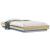 vidaXL Cadre de lit avec LED avec bandes LED Ch&ecirc;ne Sonoma 80 x 200 cm