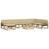 vidaXL Ensemble de canap&eacute;s d'ext&eacute;rieur 9 pcs Blanc et Beige