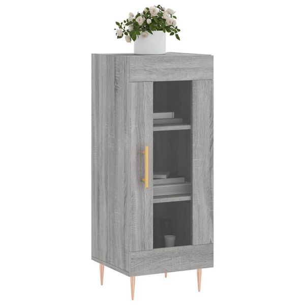 vidaXL Buffet Sonoma gris 34,5x34x90 cm Bois d'ing&eacute;nierie