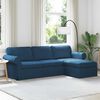 vidaXL Canap&eacute; 210cm Bleu M&eacute;tал
