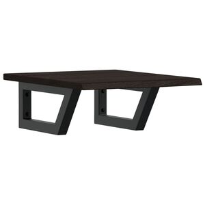 vidaXL &Eacute;tag&egrave;re de vasque murale acier et bois de ch&ecirc;ne massif