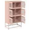 vidaXL Buffet haut rose 68x39x123 cm acier