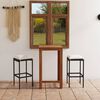 vidaXL Ensemble de bar de jardin avec coussins 3 pcs Noir