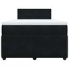 vidaXL Sommier &agrave; lattes de lit avec matelas Noir 120x200 cm Velours