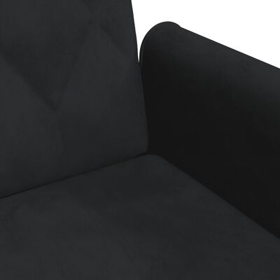 vidaXL Canapé-lit avec accoudoirs noir velours