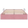 vidaXL Lit de Rangement avec matelas Rose 120 x 200 cm Velours