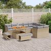 vidaXL Ensemble de canap&eacute; de jardin 12 pcs Beige polyrotin