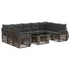 vidaXL Ensemble de canap&eacute; de jardin 10 pc Gris et Gris fonc&eacute; polyrotin