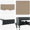 vidaXL Auvent Beige 350 x 250 cm Polyester et Aluminium
