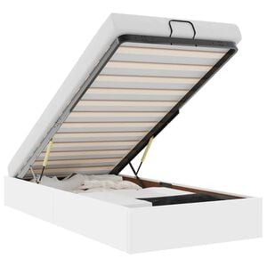 vidaXL Cadre de lit ottoman sans matelas blanc 90x190 cm similicuir