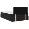 vidaXL Lit ottoman avec matelas noir 120x190 cm velours