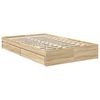 vidaXL Lit de Rangement Ch&ecirc;ne Sonoma 100 x 200 cm Bois d'ing&eacute;nierie