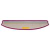 vidaXL Tapis d'escalier 30 pi&egrave;ces 65 x 21 x 4 cm Violet Demi-rond Grand