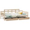 vidaXL Lit de jour avec tiroirs sans matelas 80x200 cm bois massif