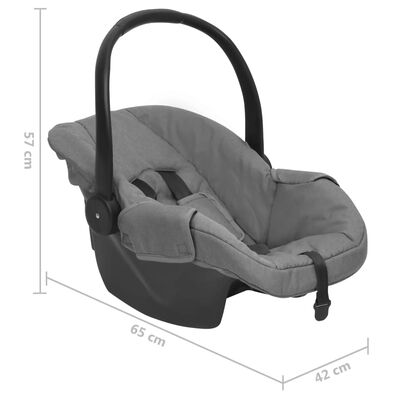 vidaXL Siège d'auto pour bébé Gris clair 42x65x57 cm