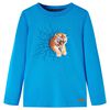 T-shirt enfants &agrave; manches longues bleu cobalt 116