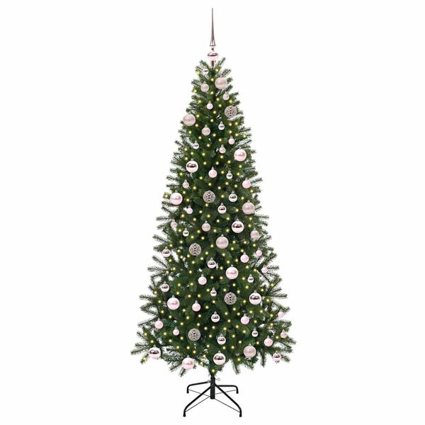 vidaXL Sapin de No&euml;l artificiel avec 300 LED Vert 180 cm PE et PVC