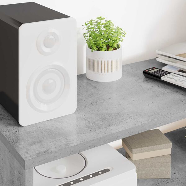 vidaXL Meuble TV Gris b&eacute;ton 100 x 30 x 40 cm Bois d'ing&eacute;nierie