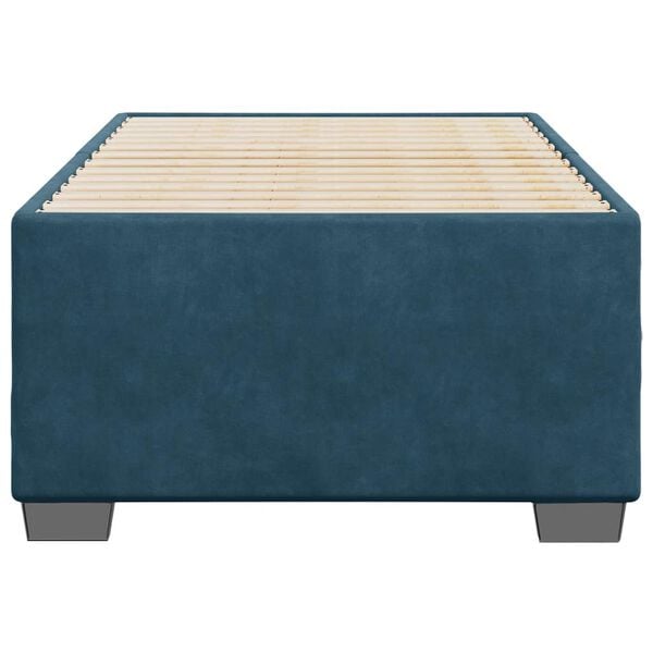 vidaXL Cadre de lit sans matelas bleu 100x200 cm velours