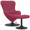 vidaXL Chaise &OElig;uf avec Pouf Bordeaux Velours
