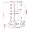 vidaXL Haut Armoire Noyer 60 x 33,5 x 100 cm Bois de mangue massif